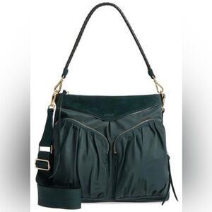 MZ Wallace Thompson Hobo In Mallard With A Jerry Tassel In Mallard Nubuck